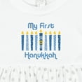 thumbnail image 4 of Inktastic 1st Hanukkah Candles Girls Baby Dress, 4 of 5