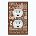 thumbnail image 1 of Metal Light Switch Plate Cover Cafe Diner Coffee Sign Brown COF036, 1 of 13
