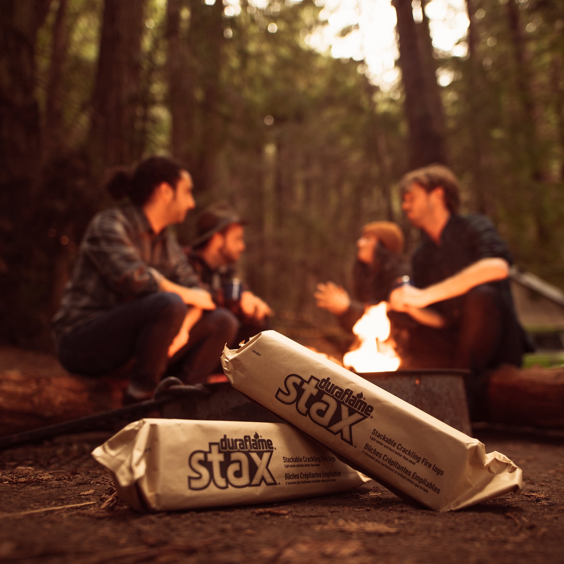 duraflame Stax Stackable Crackling Firelogs Indoor u0026 Outdoor - Walmart.com