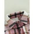 thumbnail image 5 of Toddler Flannel Shirt Jacket Plaid Long Sleeve Lapel Button Down Shacket Little Kids Boys Girls Shirts Coats, 5 of 9