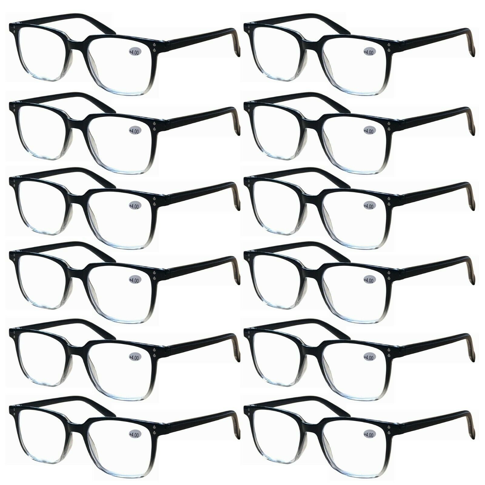 12 Pairs Unisex Blue Light Blocking Reading Glasses Computer Readers