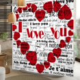 thumbnail image 6 of I Love You Shower Curtains with Hooks Red Hearts Black Abstract Love Creative Design Bathroom Curtain Decor with Hooks for Bathroom Valentine''s Day Bathroom Shower Curtain Set 84x72 Inches, 6 of 6