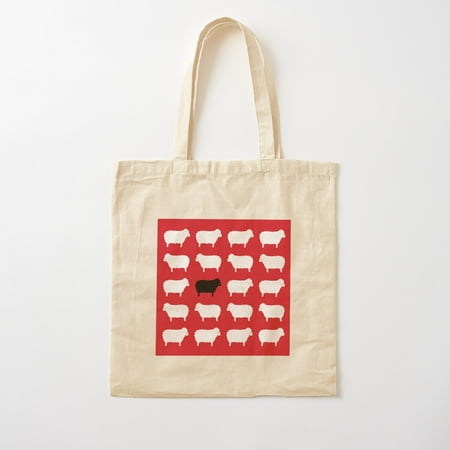 Black Sheep Sweater Pattern Cotton Tote Bag Canvas Tote Bag  Family Gift For Mother  Her
