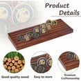 thumbnail image 4 of Challenge Coin Display Stand 6 Row Wood Coin Holder 13x5x1.3 Inch Wooden Coins Rack Coconut Brown Challenge Coins Display Case for Collectors Vacation Present, 4 of 6