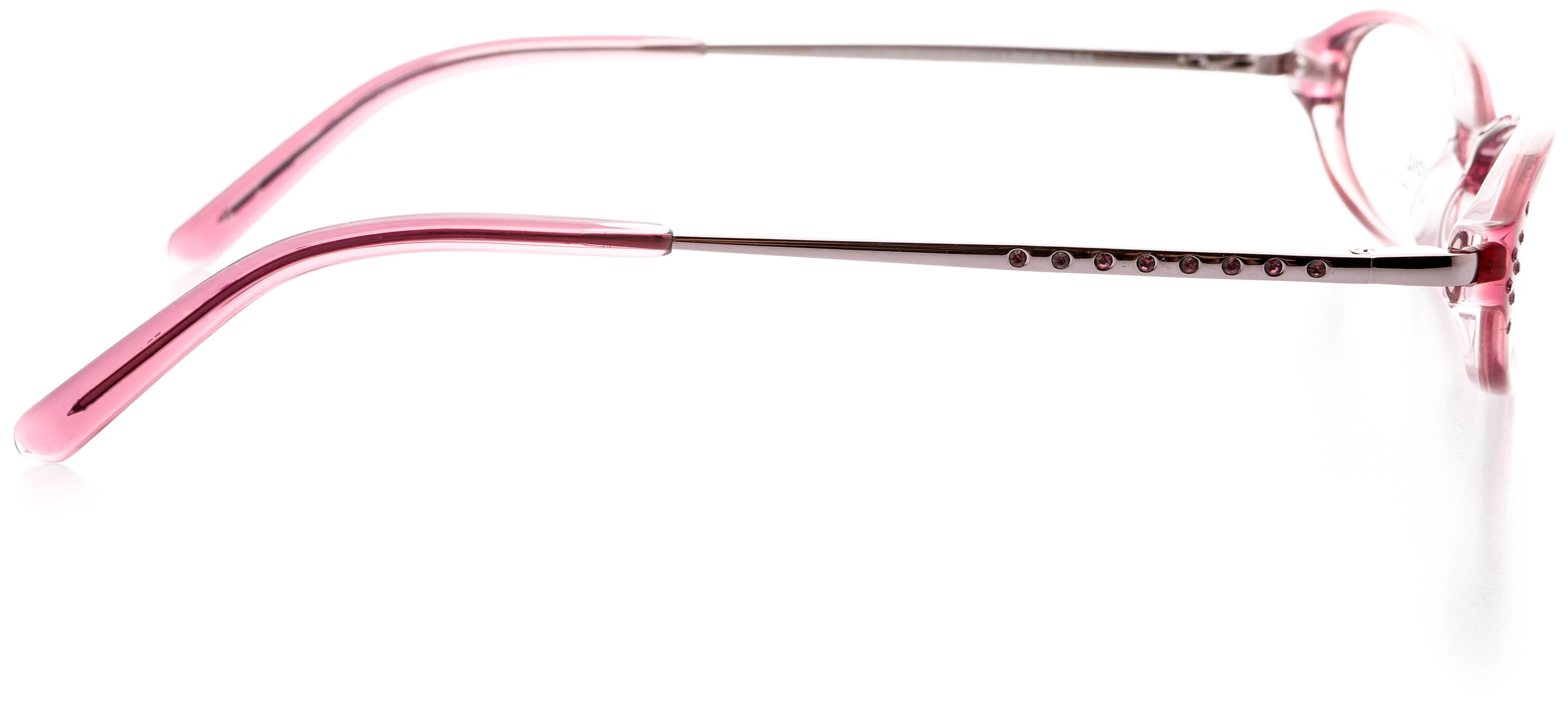 Womens Optical Eyewear - Oval Shape, Plastic Full Rim, Pink