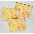 thumbnail image 3 of S4Sassy Yellow Grandiflora Roses Floral Pack of 3 Printed Make Up Cosmetic Bag Coin Purse Toiletry Organizer-6 x 8 Inches, 3 of 4