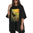 thumbnail image 4 of Plus Size Shirt for Women Black Tops for Women Oversized Short Sleeves Shirt for Women T Shirt Crewneck Shirt for Women XL, 4 of 5