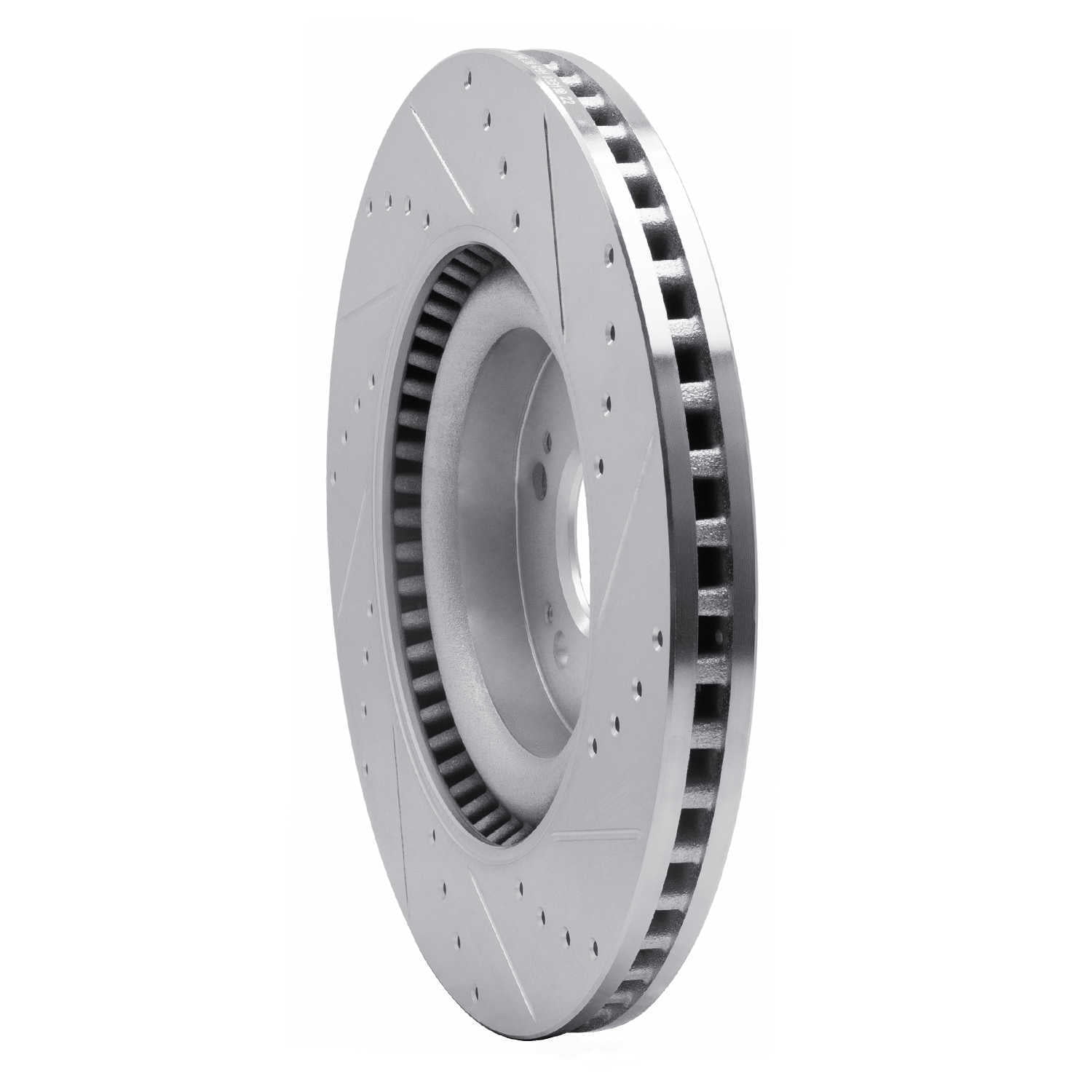 Dynamic Friction Company 631-03057L DFC Brake Rotor - Drilled And Slotted - Silver