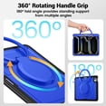 thumbnail image 5 of Case for iPad Pro 13 (M4/M5) 2024/2025 with 360 Rotating Stand, Shoulder Strap, Heavy Duty Shockproof Cover, Deep Blue, 5 of 7