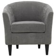 thumbnail image 2 of Fox Hill Trading Windsor 17.5" Traditional Polyester Fabric Club Chair in Gray, 2 of 4