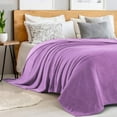 thumbnail image 4 of SEDONA HOUSE Flannel Fleece Blanket, Twin Size 60 x 80 Inches, Purple, 4 of 8