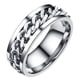 thumbnail image 1 of EeaseMX Anillo sencillo y delicado de acero inoxidable, joyería creativa, anillo de moda para hombre y niño (color acero, tamaño 8), 1 of 8
