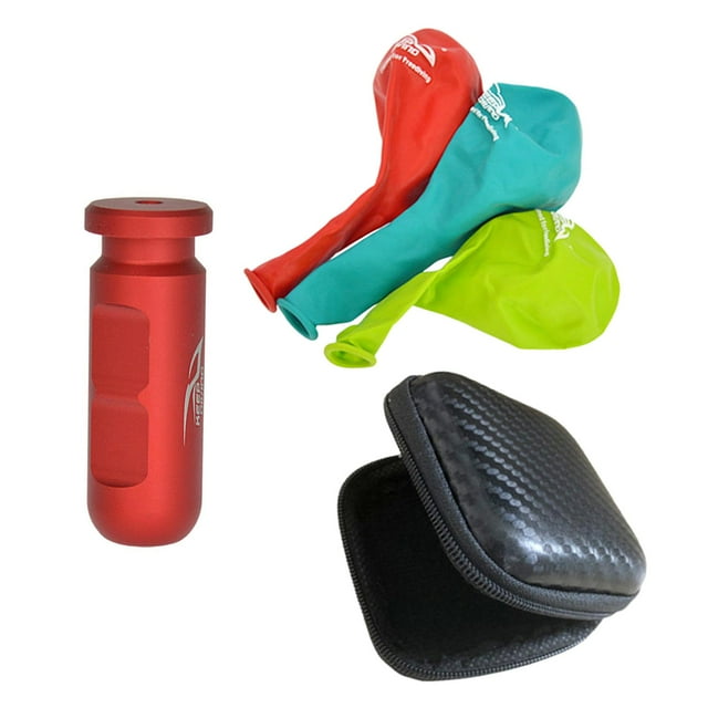 QualitChoice Freediving Ear Equalization with Storage Box Freediving Ear Pressure Balance Black Red 5.9cm
