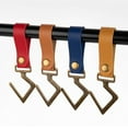 thumbnail image 4 of Frogued Hang Keychain High Strength Quick Release Anti-loss Unbreakable Faux Leather Camping Lanyard S-shaped Keychain Outdoor Supply (Red), 4 of 13