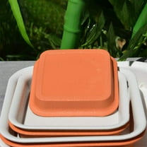 Worgeous 2Pcs Plastic Flower Pot Tray Square Shape Leakproof for