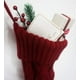 thumbnail image 3 of Kits de calcetines navideños tejidos en cable Color sólido Blanco Marfil Decoraciones clásicas 18", juego de 2 Vhermosa LT347-1, 3 of 6