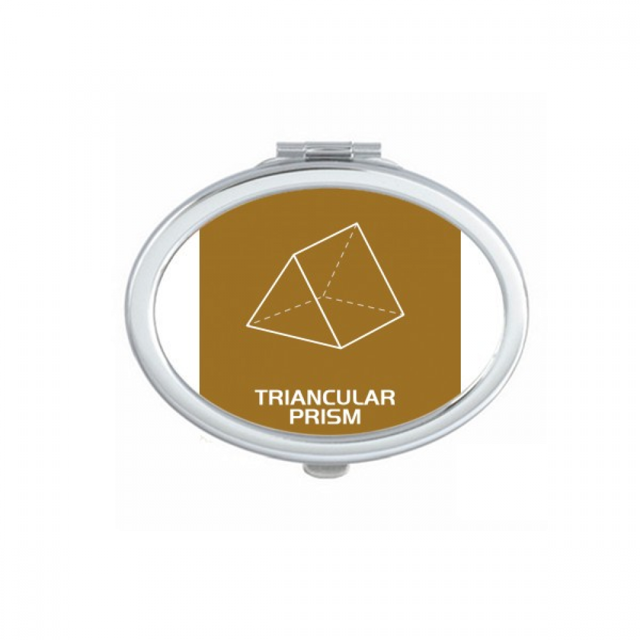 Mathematical Geometric Space Triprism Mirror Portable Fold Hand Makeup Double Side Glasses