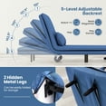 thumbnail image 5 of Giantex Convertible Sofa Chair Bed, Folding Arm Lounge Couch Chair with Pillow, Sleeper Leisure Recliner for Living Room Home Office (Blue), 5 of 8