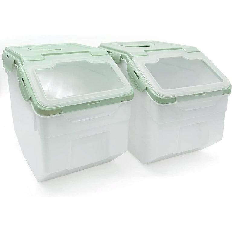 Large Capacity Pet Food Storage Containers With Lids Airtight +, Plastic  Dog Food Containers With Labels And Marker For Pet Dry Food Snack - Temu