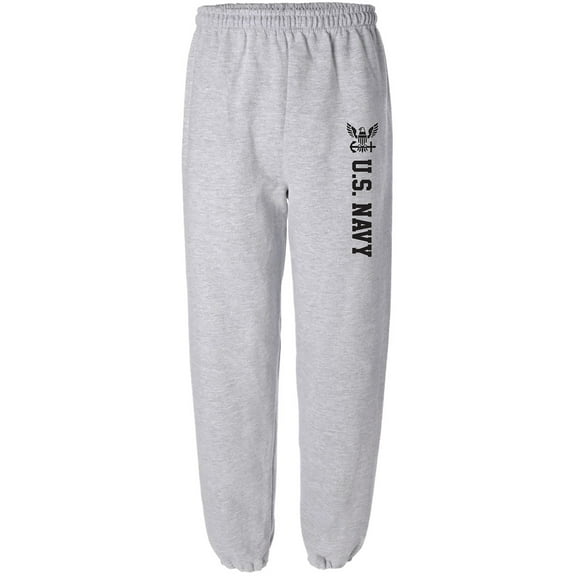 NAVY Sweat Pants - Military Style Sweat Pants with black print