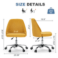 thumbnail image 3 of JIOABL Home Office Desk Chair, Office Chairs Desk Chair Rolling Task Chair Computer Chair Adjustable with Wheels Armless for Bedroom, Vanity Chair for Makeup Room, Living Room, 3 of 8