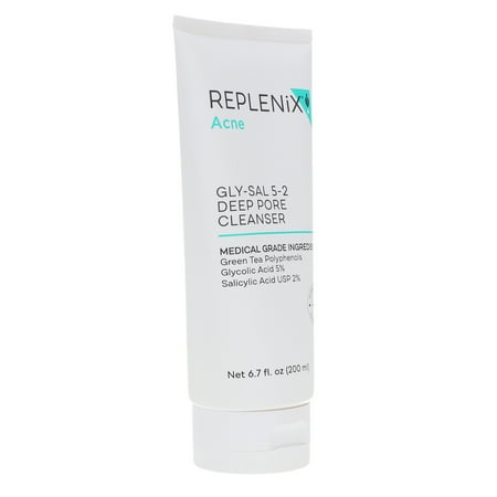 Replenix Gly/Sal 5-2 Facial Cleanser, Face Wash for Acne Prone Skin, 6.7 Oz