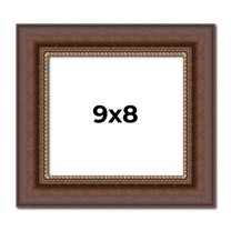9x8 Copper and Brown Real Wood Picture Frame Width 2 inches | Interior Frame Depth 0.5 inches |