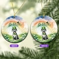thumbnail image 2 of Happy St. Patrick’s Day Cane Corso with Green Hat Shamrocks Rainbow Ceramic Round Ornament Italian Mastiff Dog Lover Gifts Idea Home Tree Decor - 03007, 2 of 5