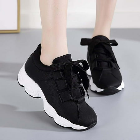 

DAETIROS Womens Shoes Wide Width Sneakers Casual Sports Outdoor Womens Shoes Black Size 5.5