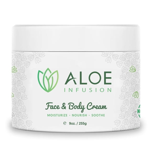 Crema hidratante con infusión de aloe para cuerpo y rostro con aloe vera 100 ml