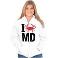 thumbnail image 4 of Maryland I Love MD Crabby State Pride Zip Up Hoodie Men's Women's Brisco Brands X, 4 of 6