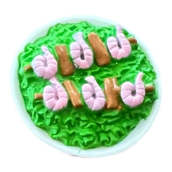 Lol Surprise doll OMG Bartz Doll Miniature Green Sushi Fish Plate Ceramic