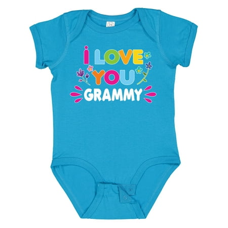 

Inktastic I Love You Grammy with Flowers Gift Baby Girl Bodysuit