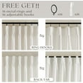 thumbnail image 5 of Natural Linen Pinch Pleated Curtains 120 Inches Long for Living Room Pleated Drapes Hooks Back Tab Thick Linen Textured Boho Farmhouse Cream Ivory Birch Extra Long 120 Inch Curtain for Dining Bedroom, 5 of 9