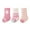 Pink, variant on Staki 3 Pairs Girls Boys Crew Cotton Socks Athletic Calf Striped Soft Casual Socks For Kids(Pink,12-18 Months)