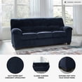 thumbnail image 4 of Ashley Furniture SimpleJoy Polyester Upholstered Sofa in Navy, 4 of 12