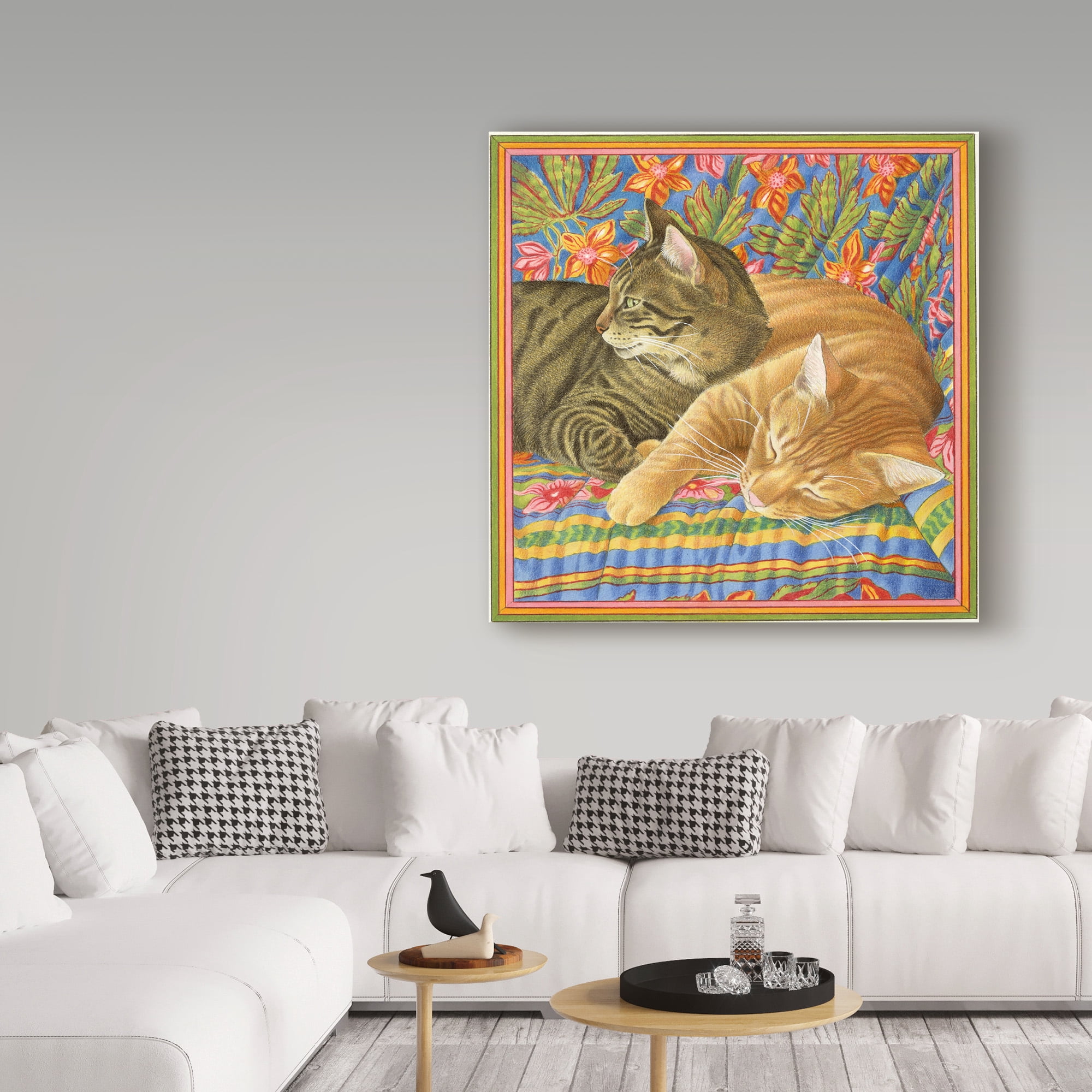 Trademark Fine Art 'Two Sleepy Cats' Canvas Art by Francien Van Westering