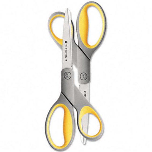 United Titanium Bonded Scissors 8in L/R Hand Two per Pack