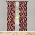 thumbnail image 3 of Ambesonne Abstract Curtains, Ornamental Waves Art, Pair of 28"x84", Multicolor, 3 of 5