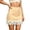 Light Yellow, variant on Women Scalloped Lace Trim Glossy Acetate Bodycon Mini Skirt High Waist Tailored Elegant Pencil Casual Short Bottom 1PC S-L Plus Size Friendly