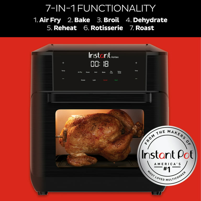 Instant Vortex 10QT Air Fryer Oven with 7-in-1 Cooking Functions,  Accessories Included 