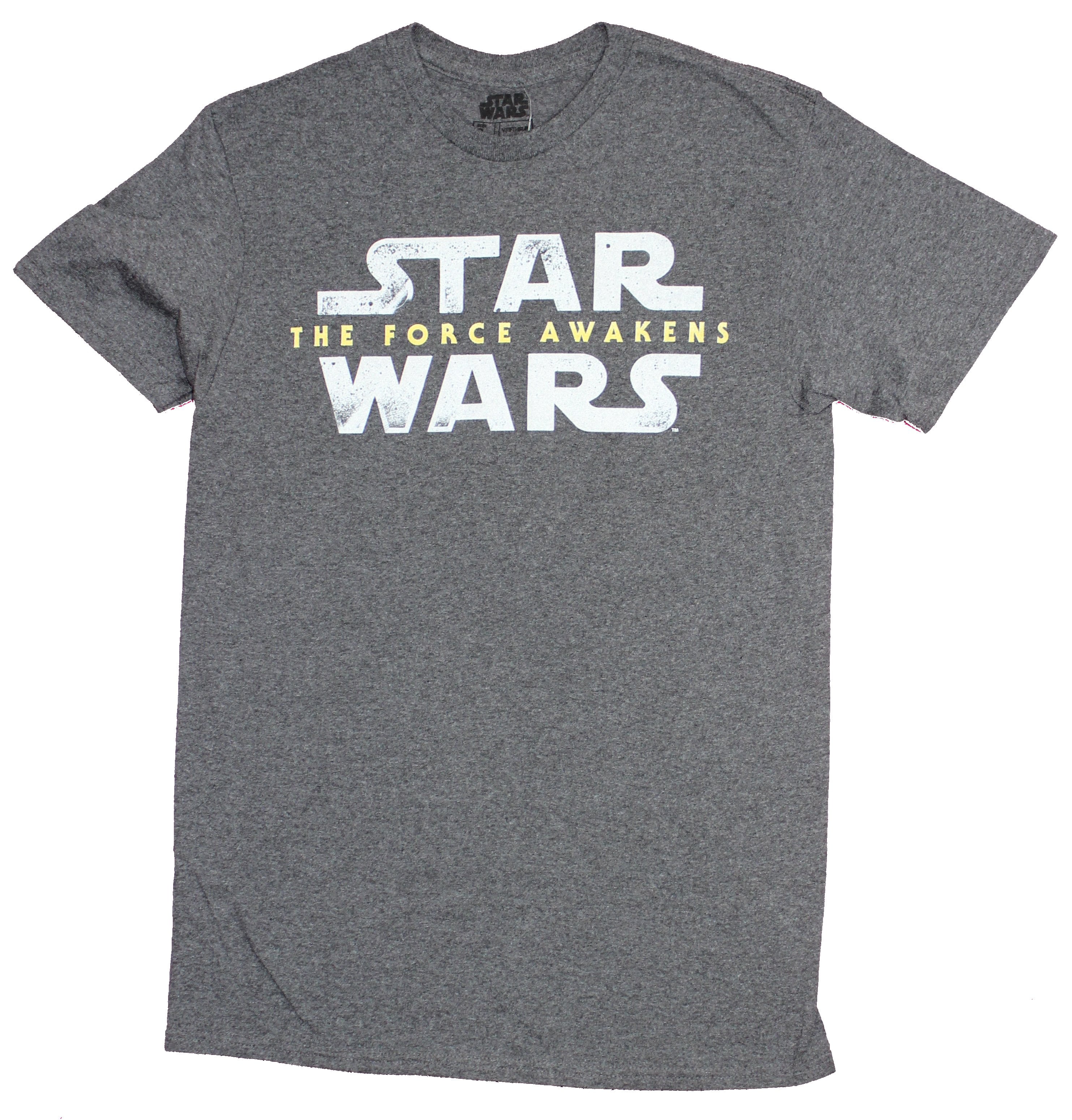 Star Wars Force Awakens Mens T-Shirt - Simple Distressed Logo - Walmart.com