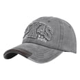 thumbnail image 4 of Unisex Vintage Distressed Embroidered Baseball Cap Washed Dad Hat Casual Outdoor Sun Hat, 4 of 4