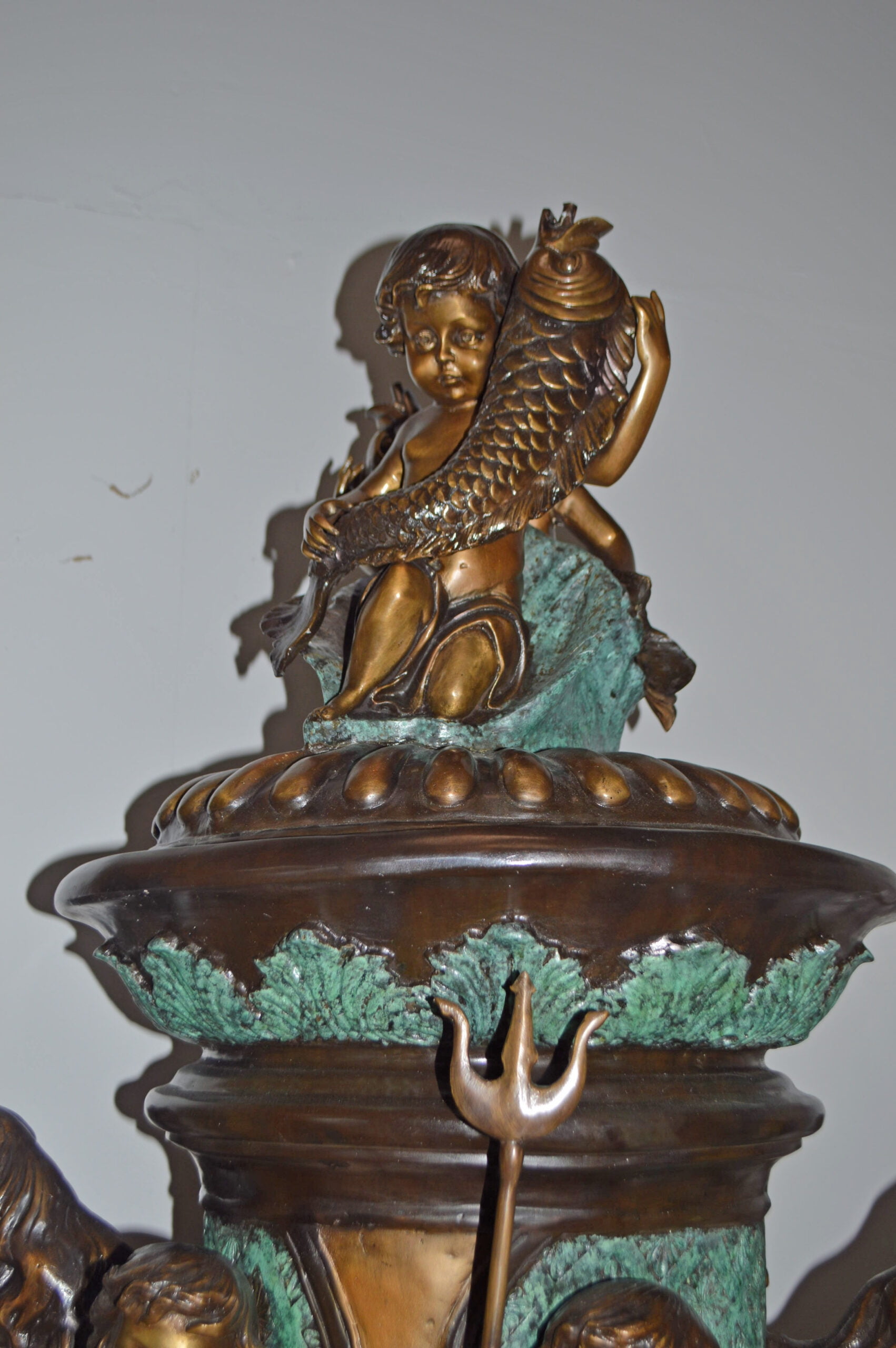 Nifao Seven Feet Tall Tiered Pond – Outdoor Bronze Fountain, Garden Water Feature, 46"L x 46"W x 84"H