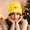 Yellow, variant on Wioihee Embroidered Knit Cuffed Beanie for Men Women Tactical Winter Warm Hat