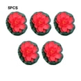 thumbnail image 3 of Destyer 5pcs Artificial Lotus Flower Elegant Low Maintenance Wide Application Easy bright red 1Set, 3 of 6