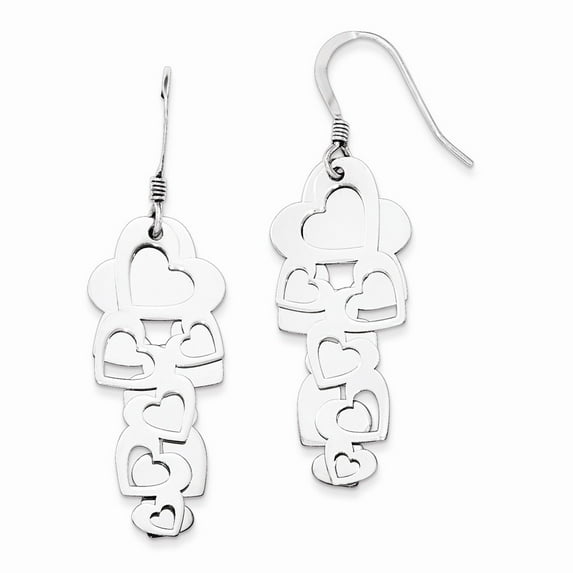 White Sterling Silver Earring Drop & Dangle Women'S 49 mm 16