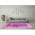 thumbnail image 3 of Ahgly Company Indoor Round Oriental Purple Traditional Area Rugs, 4' Round, 3 of 4