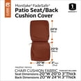 thumbnail image 3 of Classic Accessories Montlake FadeSafe Water-Resistant Patio Chair Cushion Cover, 44 x 20 x 3 inch, Heather Henna, 3 of 23