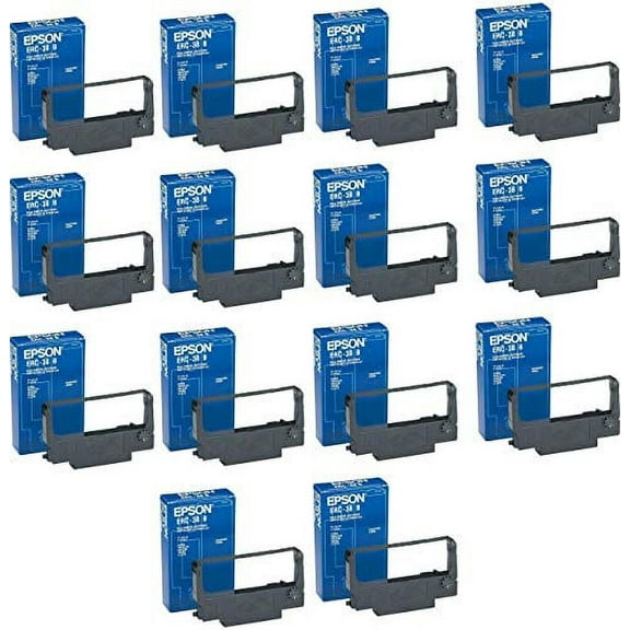 Epson ERC-38B Black Ribbon Cartridge -14 Pack (14 Epson ERC-38B Black Ribbons)